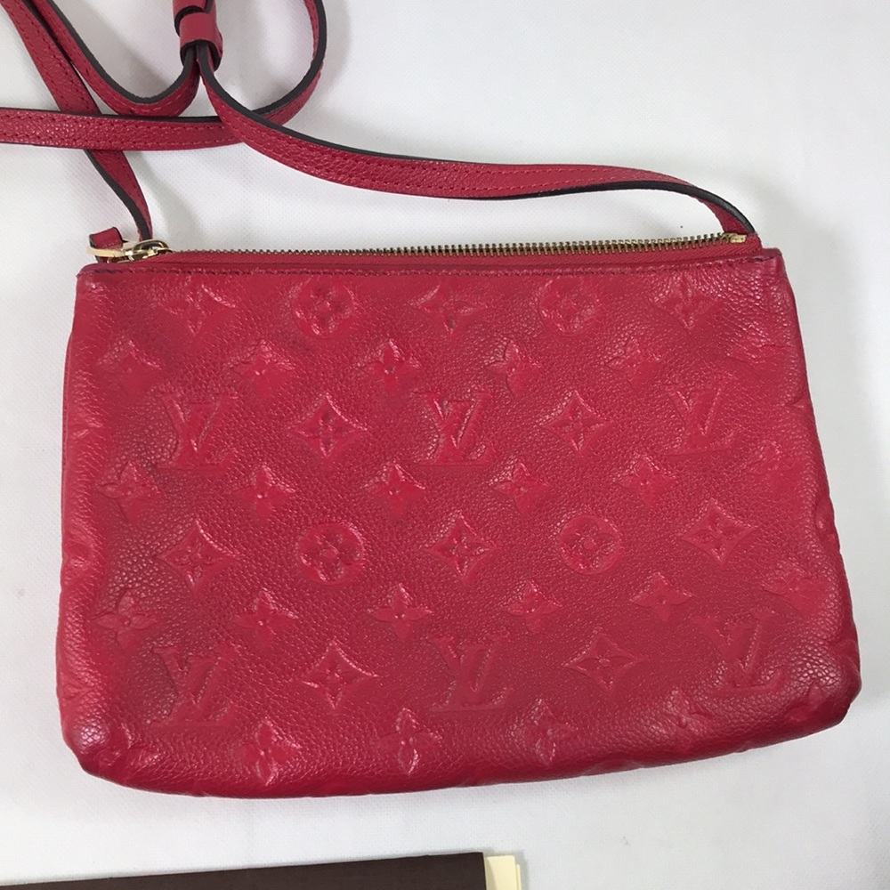 💕 RARE 💕 LOUIS VUITTON LEATHER PINK CROSSBODY TWICE - Picture 6 of 16